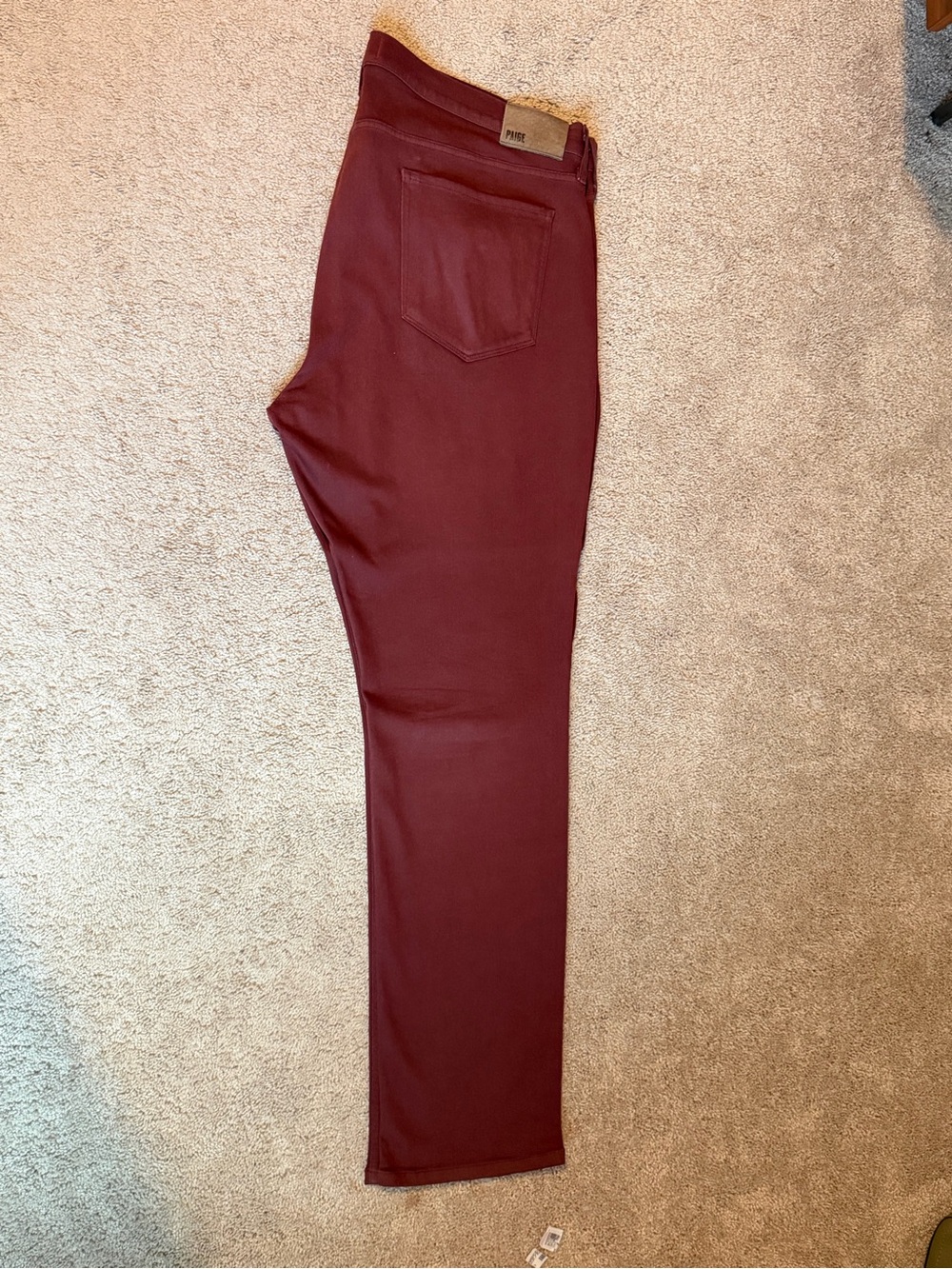 PAIGE Men's Wine Red Chinos